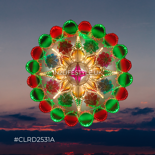 CLRD2531A Starlight Capiz Christmas Parol (UKCA / CE Certified)