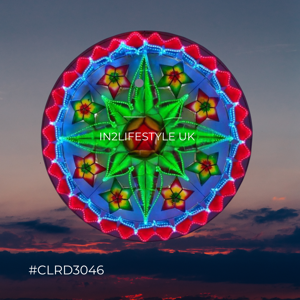 CLRD3046 Starlight Capiz Christmas Parol (UKCA / CE Certified)