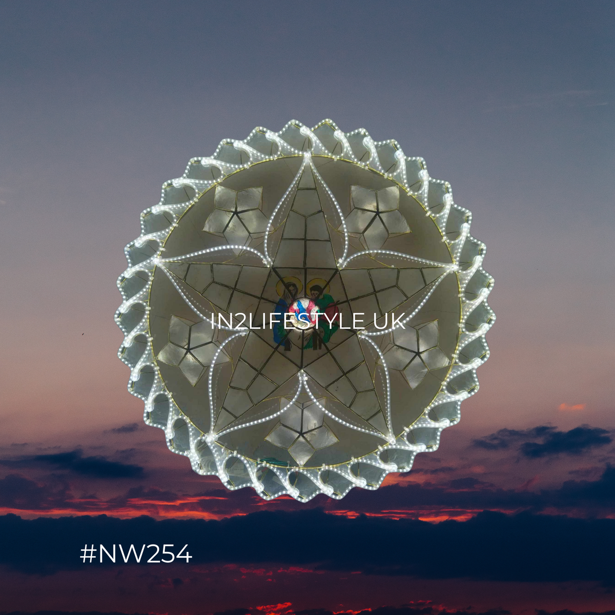 NW254 Nativity Starlight Capiz Christmas Parol (UKCA / CE Certified)
