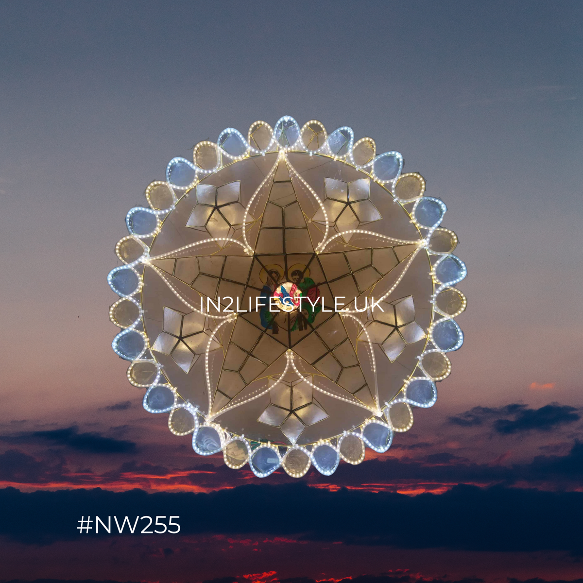 NW255 Nativity Starlight Capiz Christmas Parol (UKCA / CE Certified)